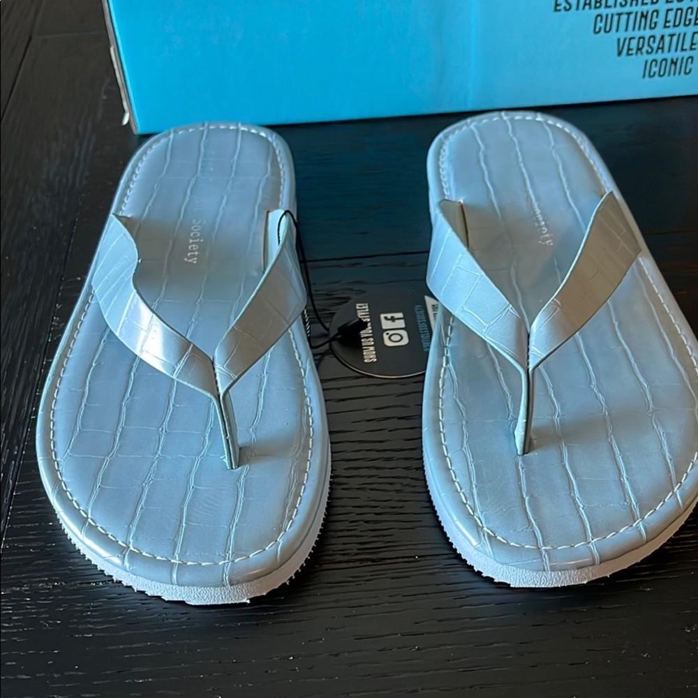 Blue Flip Flops - Picture 2 of 8